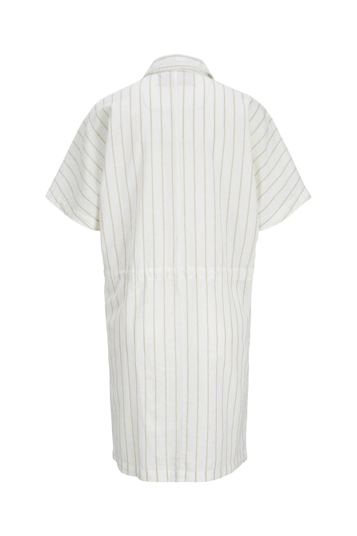 Jjxx - Jxsana Linen Blend Short Dress - 4468539 Blanc De Blanc Cornstalk