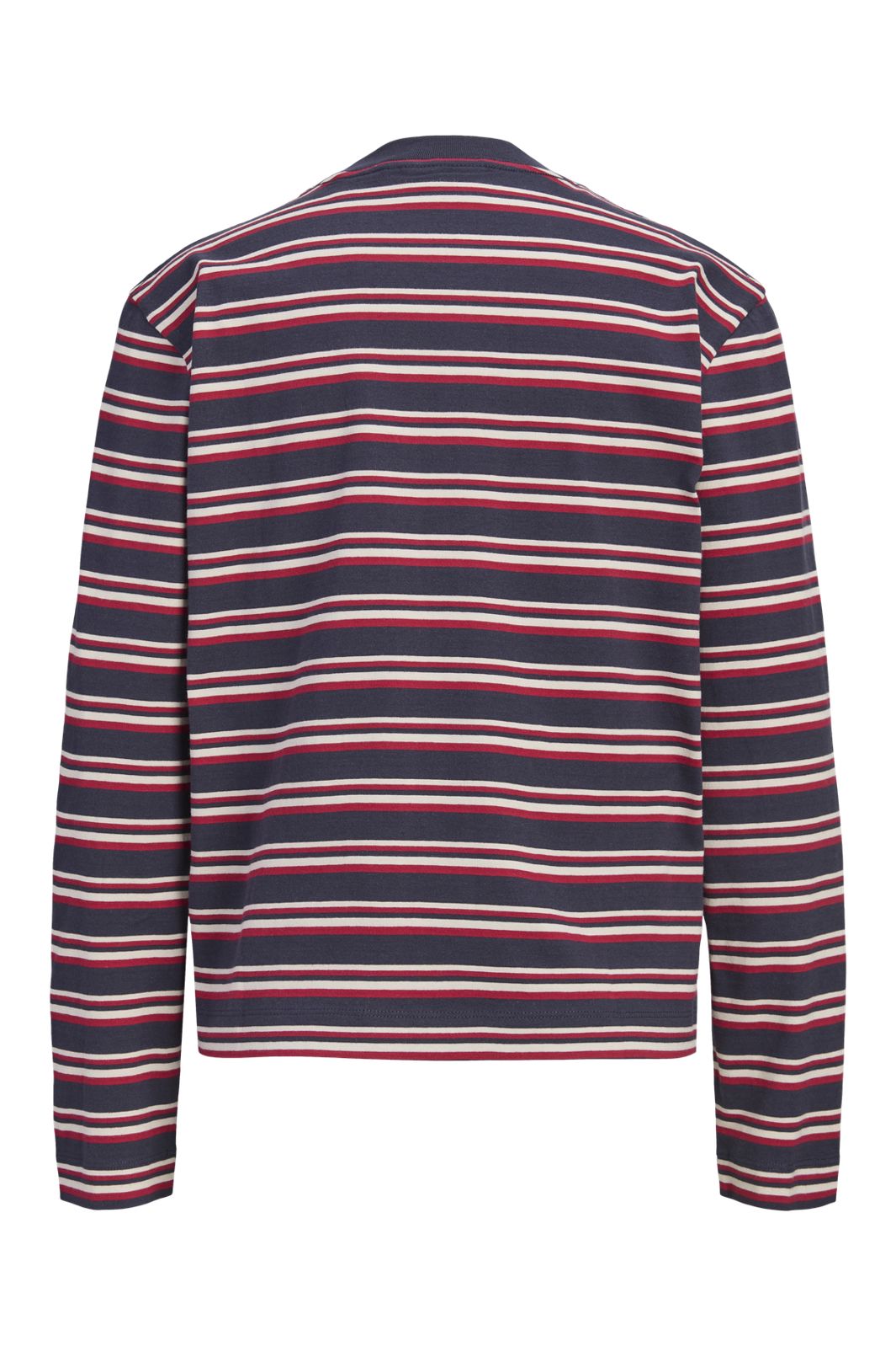 Jjxx - Jxsophia Boxy Ls Stripe Tee Sn - 5144244 Night Sky Rythmic Red & Feather