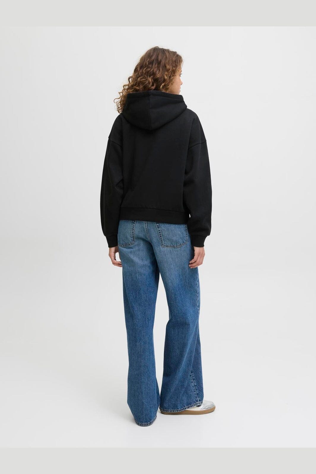 Jjxx - Jxstudio Vesterbro Ls Rlx Hood Swt - 4846035 Black Bright White Jjxx Studio