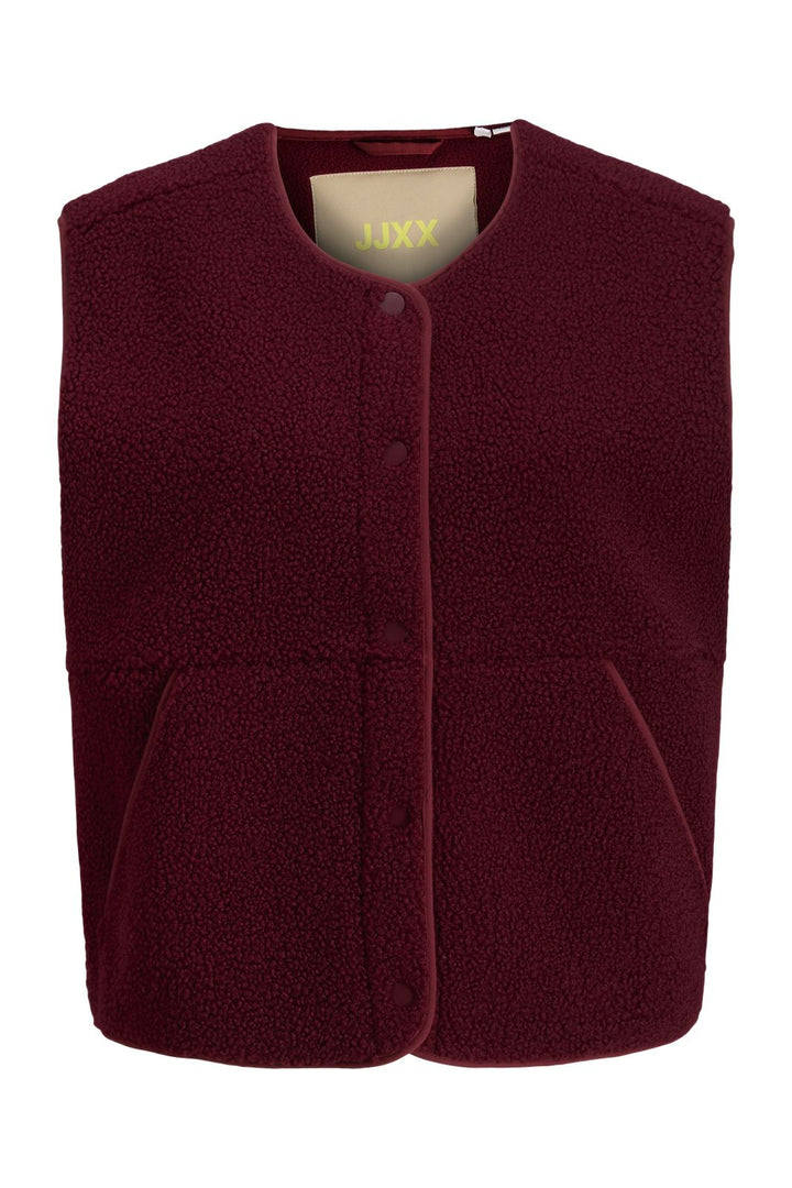 Jjxx - Jxvera Teddy Vest Sn - 4903376 Cabernet