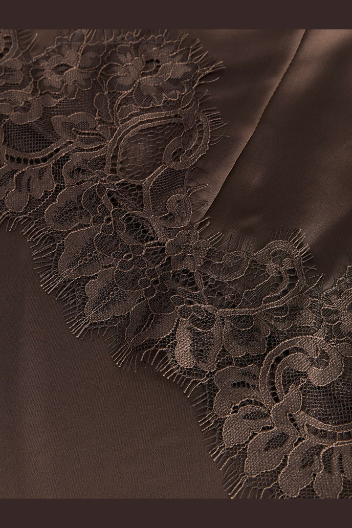 Jjxx - Jxvima Satin Sl Lace Mix Dress Ln - 5130794 Demitasse