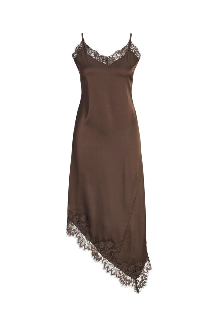 Jjxx - Jxvima Satin Sl Lace Mix Dress Ln - 5130794 Demitasse