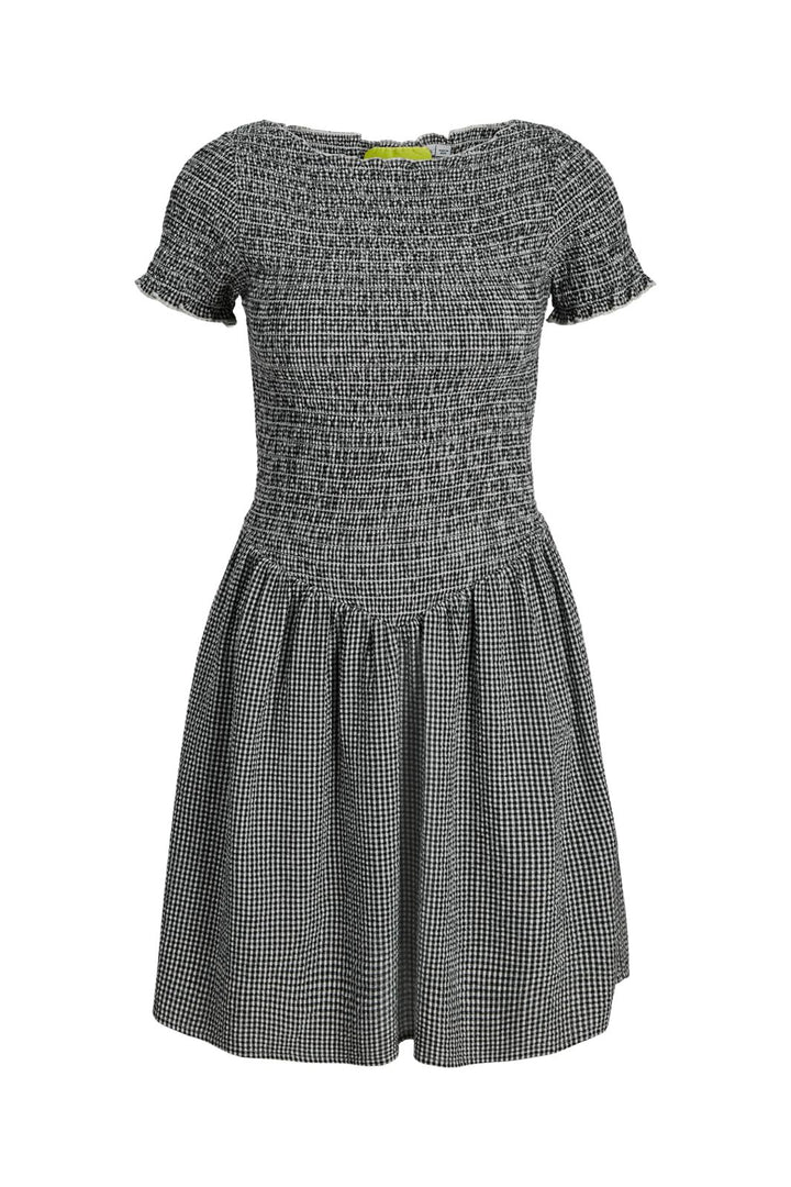 Jjxx - Jxzoe Seersucker Ss Smock Dress - 4984824 Black Blanc De Blanc