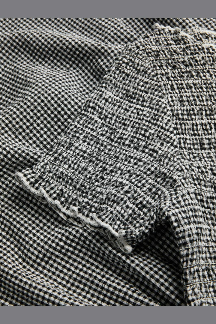 Jjxx - Jxzoe Seersucker Ss Smock Dress - 4984824 Black Blanc De Blanc