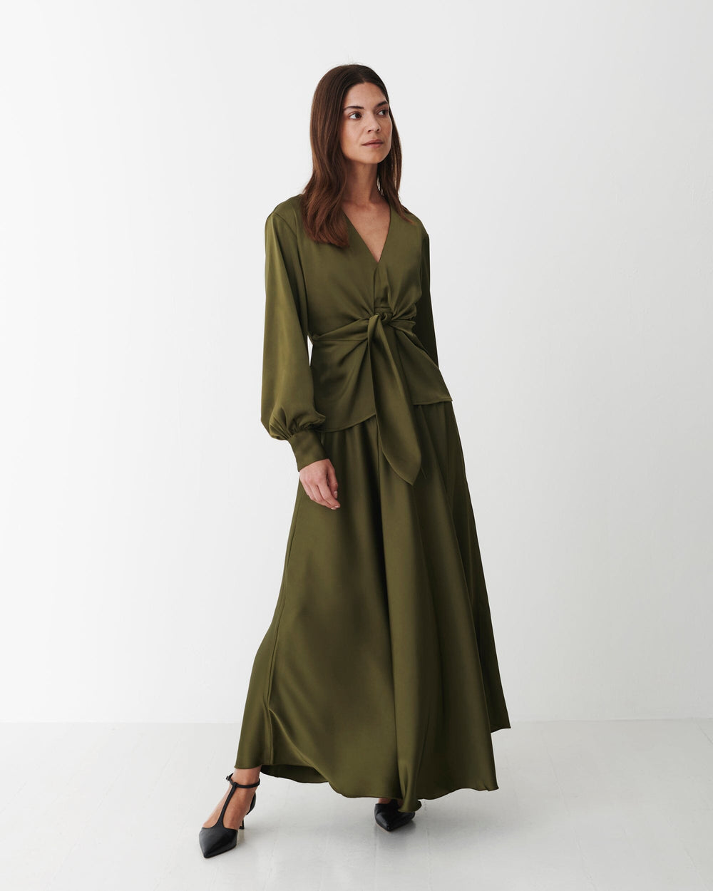 Karmamia - Blair Blouse 2228 - Semi Rich Olive Bluser 