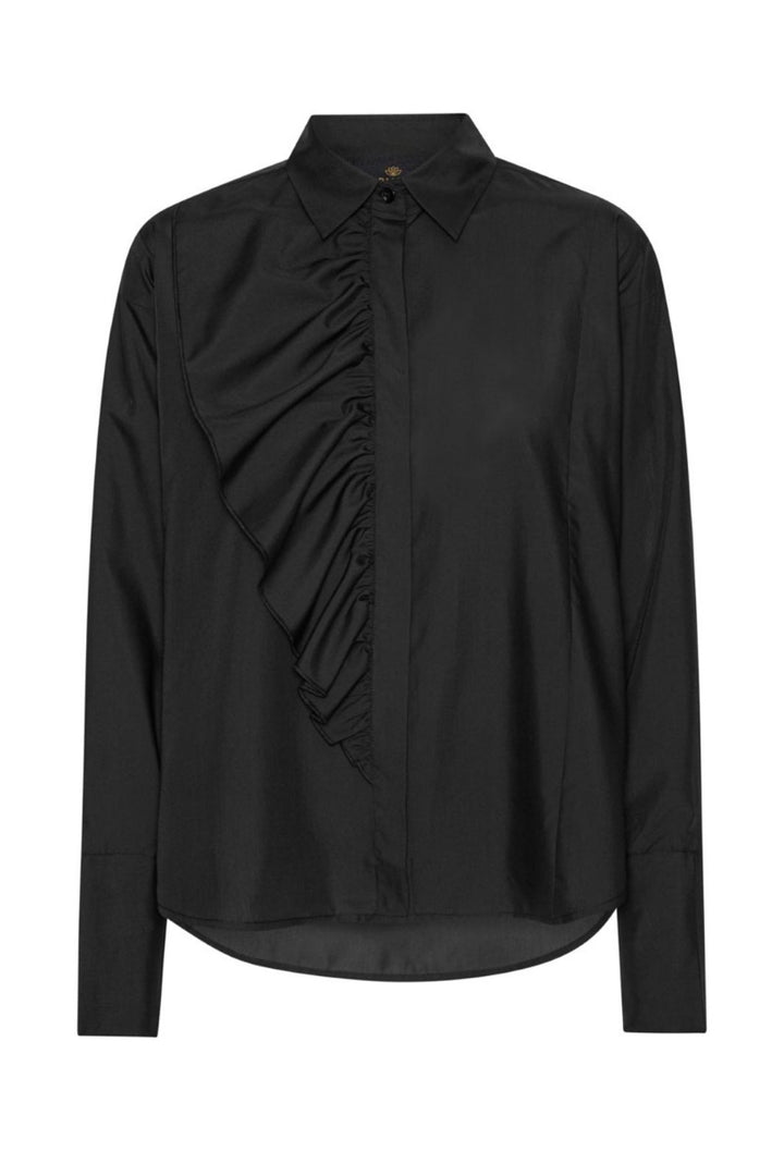 Karmamia - Drew Shirt 2215 - Black Cotton Skjorter 