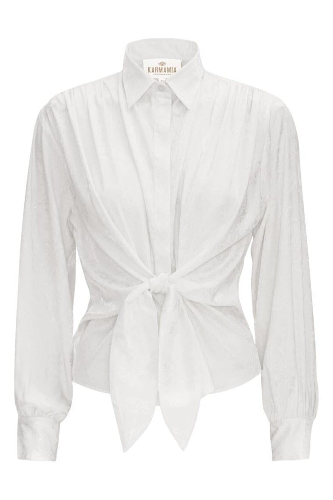 Karmamia - Lee Shirt - White Paisley Jacquard Skjorter 