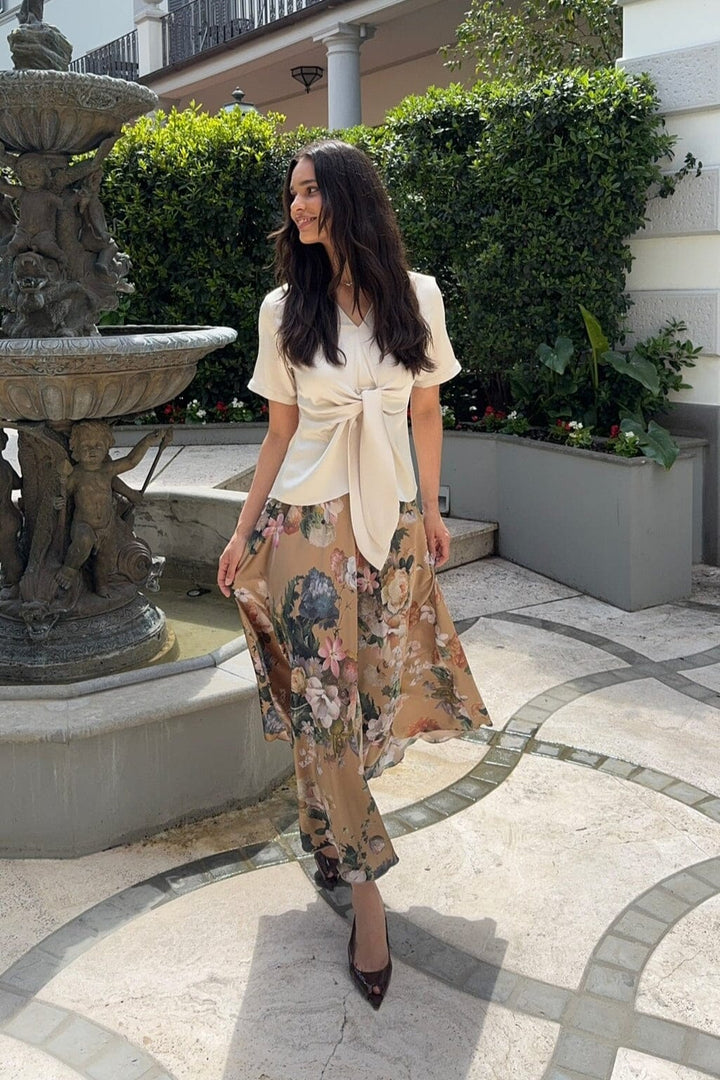 Karmamia - Savannah Skirt - Tan Bloom Nederdele 