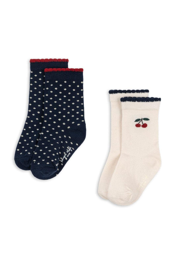 Konges Sløjd - 2 Pack Cherry Dot Socks Ks105830 - Cherry Mix