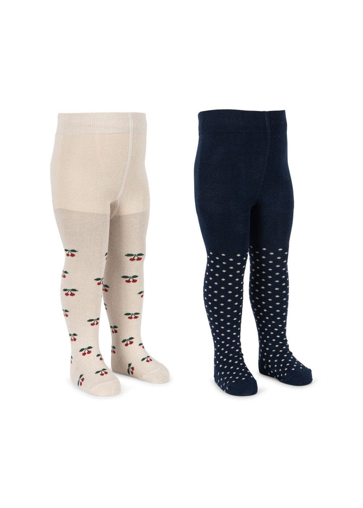 Konges Sløjd - 2 Pack Cherry Dot Tights Ks105831 - Cherry Mix