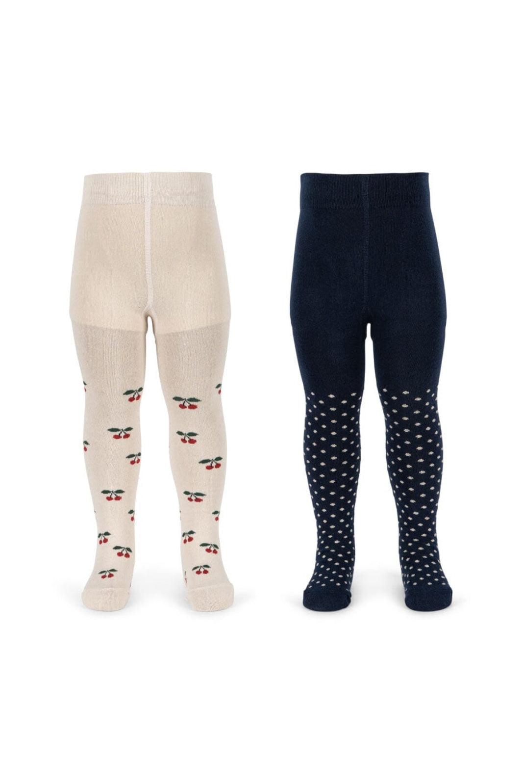Konges Sløjd - 2 Pack Cherry Dot Tights Ks105831 - Cherry Mix