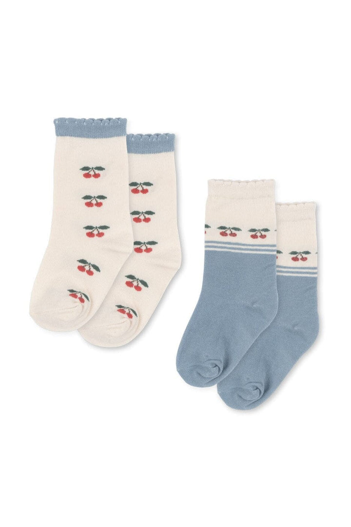 Konges Sløjd - 2 Pack Cherry Socks Ks103310 - Cherry Mix Strømper 
