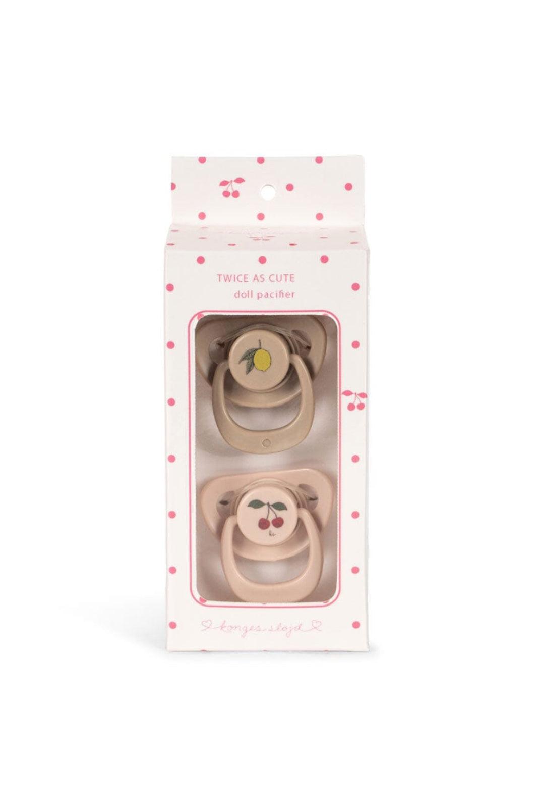 Konges Sløjd - 2 Pack Doll Pacifier Ks105835 - Cherry/lemon
