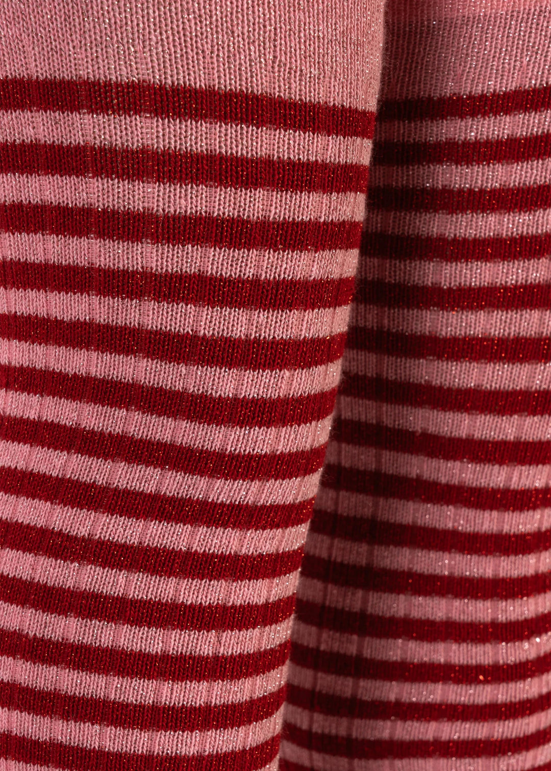 Konges Sløjd - 2 Pack Glitter Tights Ks106343 - Red Stripe Strømpebukser 