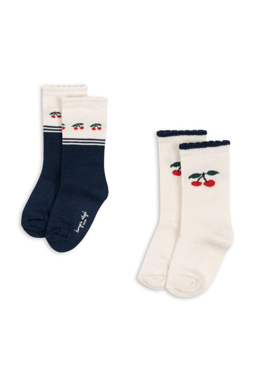 Konges Sløjd - 2 Pack Jacquard Socks Ks103642 - Cherry