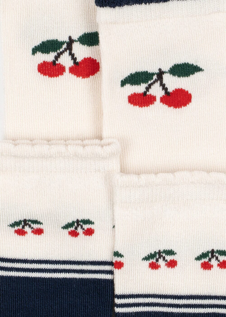 Konges Sløjd - 2 Pack Jacquard Socks Ks103642 - Cherry