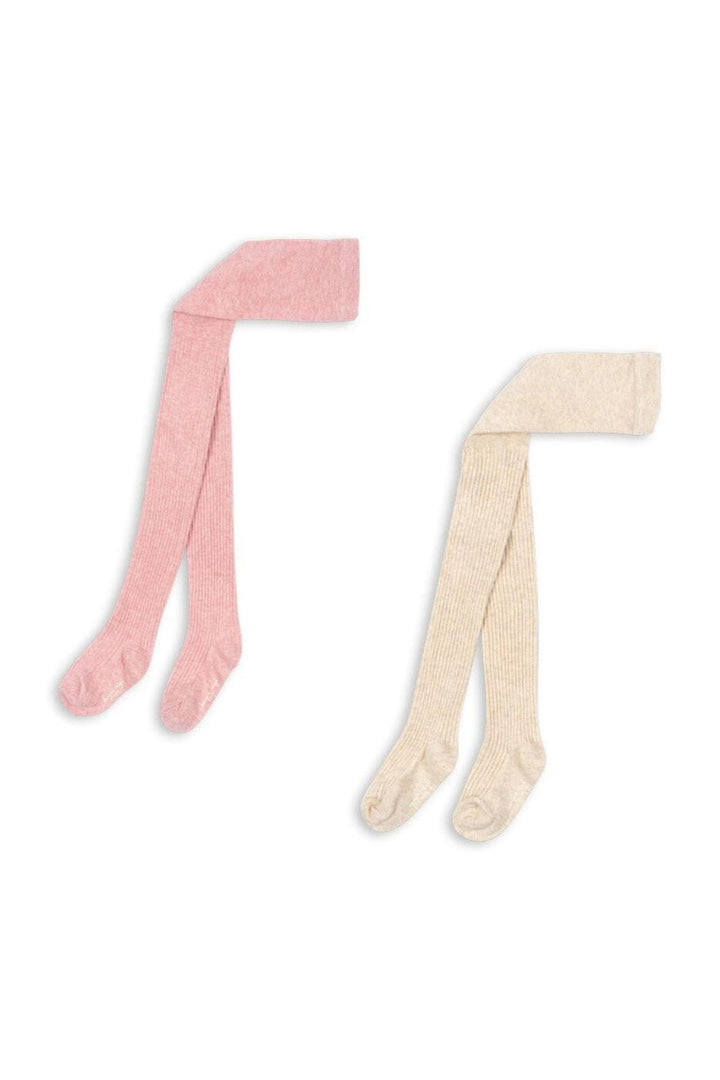 Konges Sløjd - 2 Pack Rib Tights Ks103648 - Rose Mix Strømpebukser 