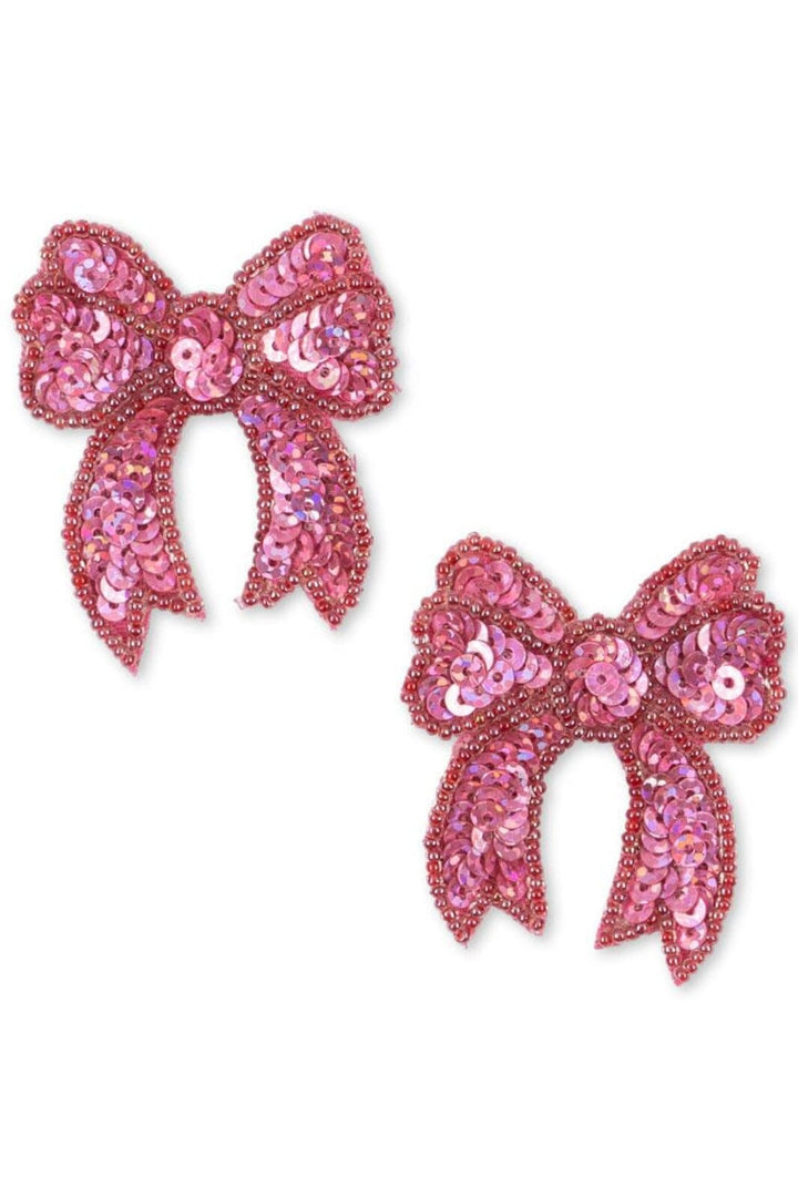 Konges Sløjd - 2 Pack Sequin Bow Hair Clip Ks103649 - Rapture Rose
