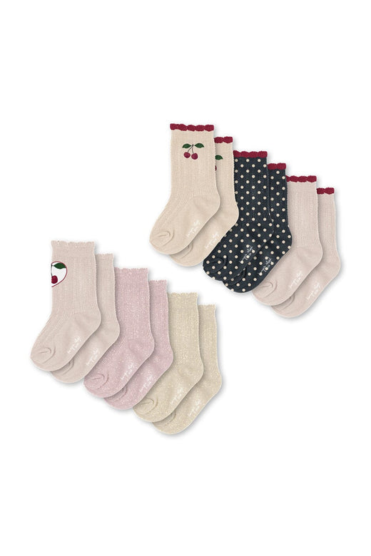 Konges Sløjd - 6 Pack Socks Ks105870 - Multi Glitter