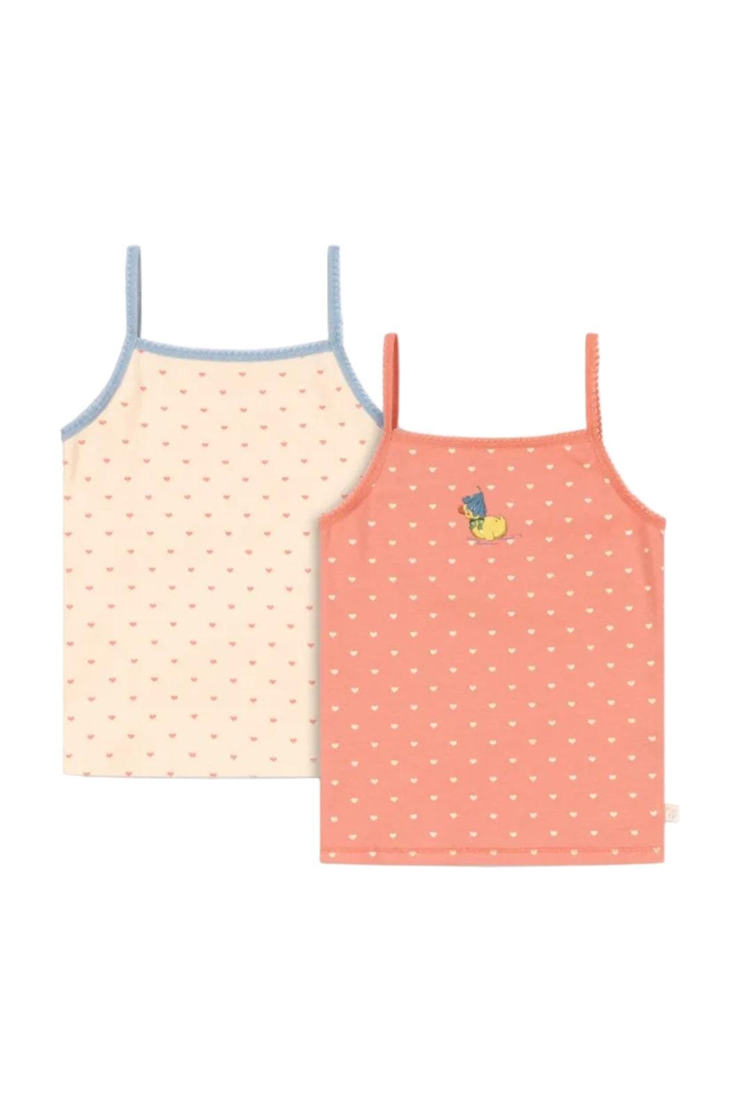 Konges Sløjd - Basic 2 Pack Strap Top Gots Ks105890 - Coeur Lantana/teddy Coeur