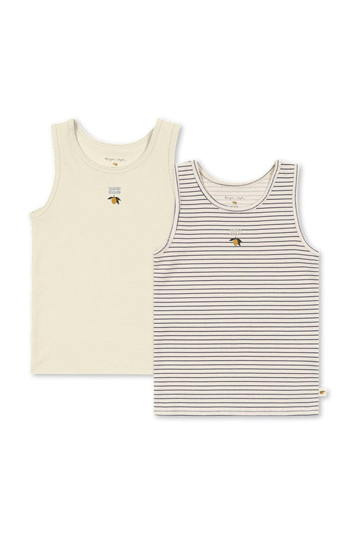 Konges Sløjd - Basic 2 Pack Tank Top Gots Ks107912 - Blue Stripe