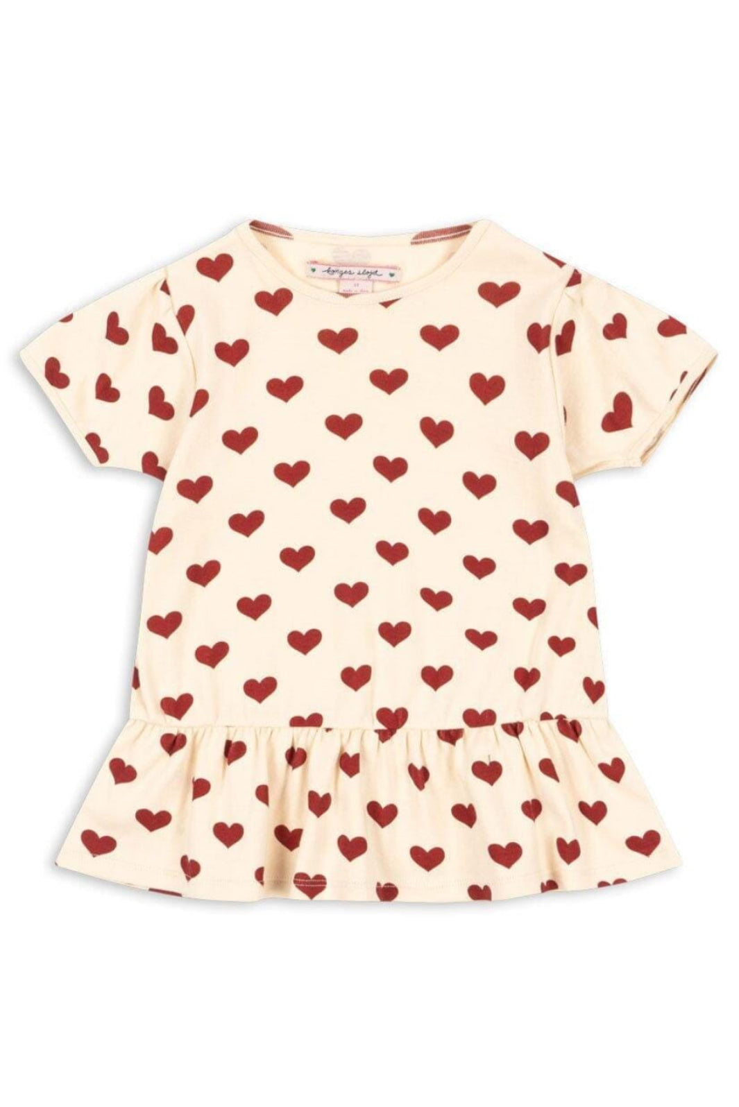 Konges Sløjd - Basic Frill Tee Gots Ks105657 - Amour Rouge
