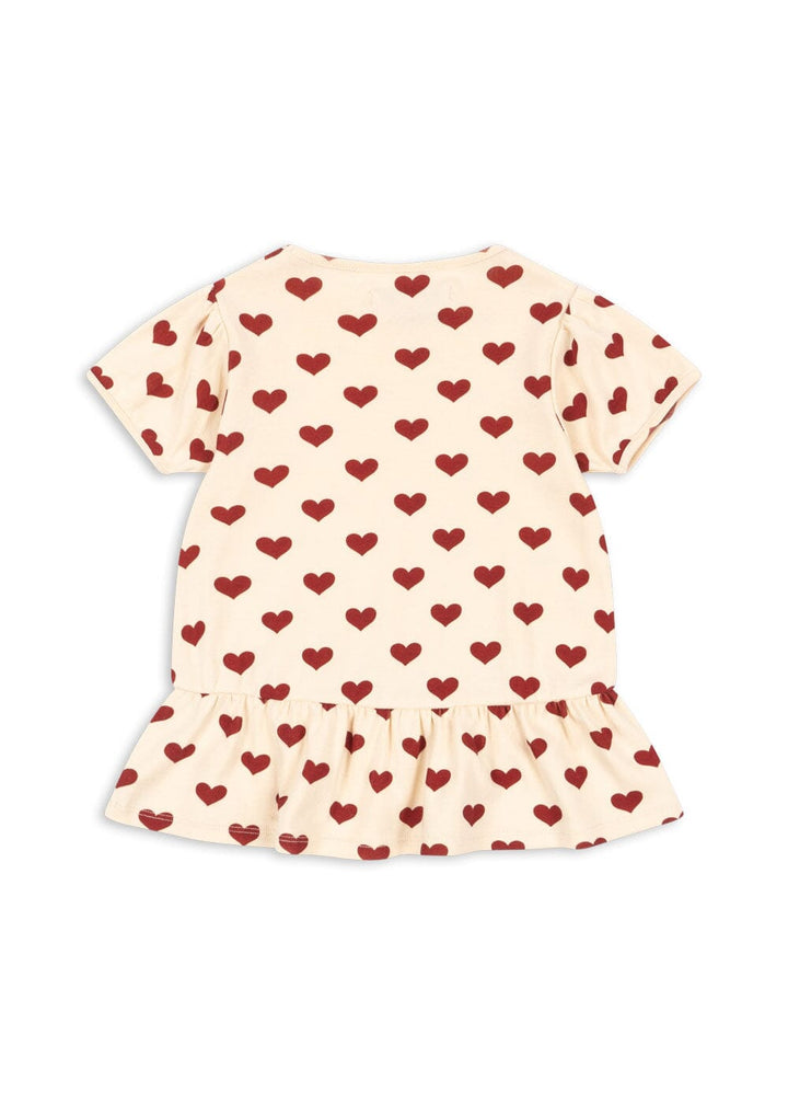 Konges Sløjd - Basic Frill Tee Gots Ks105657 - Amour Rouge