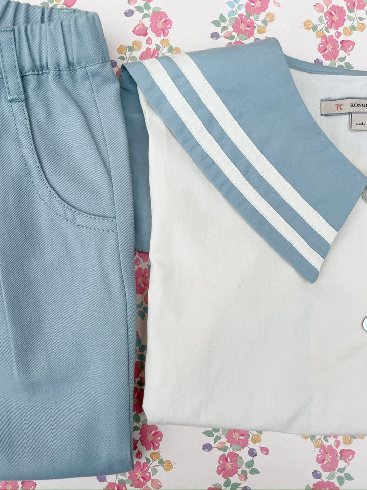 Konges Sløjd - Celebration Sailor Shirt Gots Ks103565 - Ashley Blue Bluser 