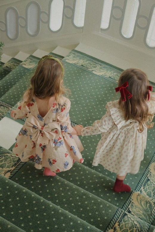 Konges Sløjd - Cianna Ls Bow Dress Gots Ks104262 - Verona Blues Kjoler 