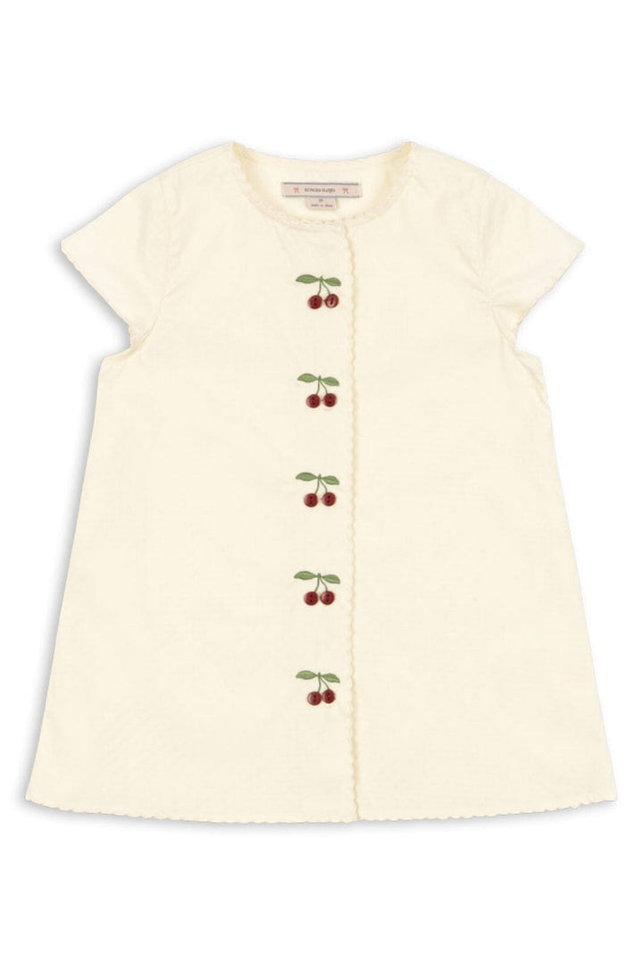 Konges Sløjd - Evia Cherry Dress Gots Ks104794 - Cloud Cream