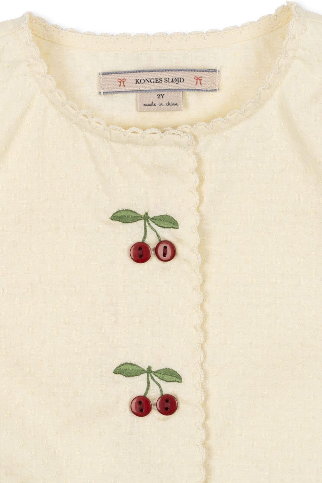 Konges Sløjd - Evia Cherry Dress Gots Ks104794 - Cloud Cream