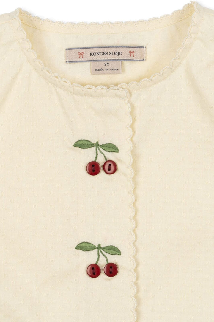 Konges Sløjd - Evia Cherry Dress Gots Ks104794 - Cloud Cream