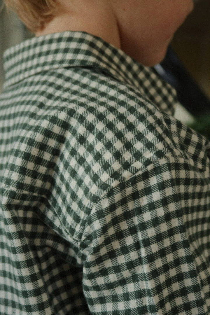 Konges Sløjd - Foret Ls Shirt Gots Ks104194 - Green Check Skjorter 