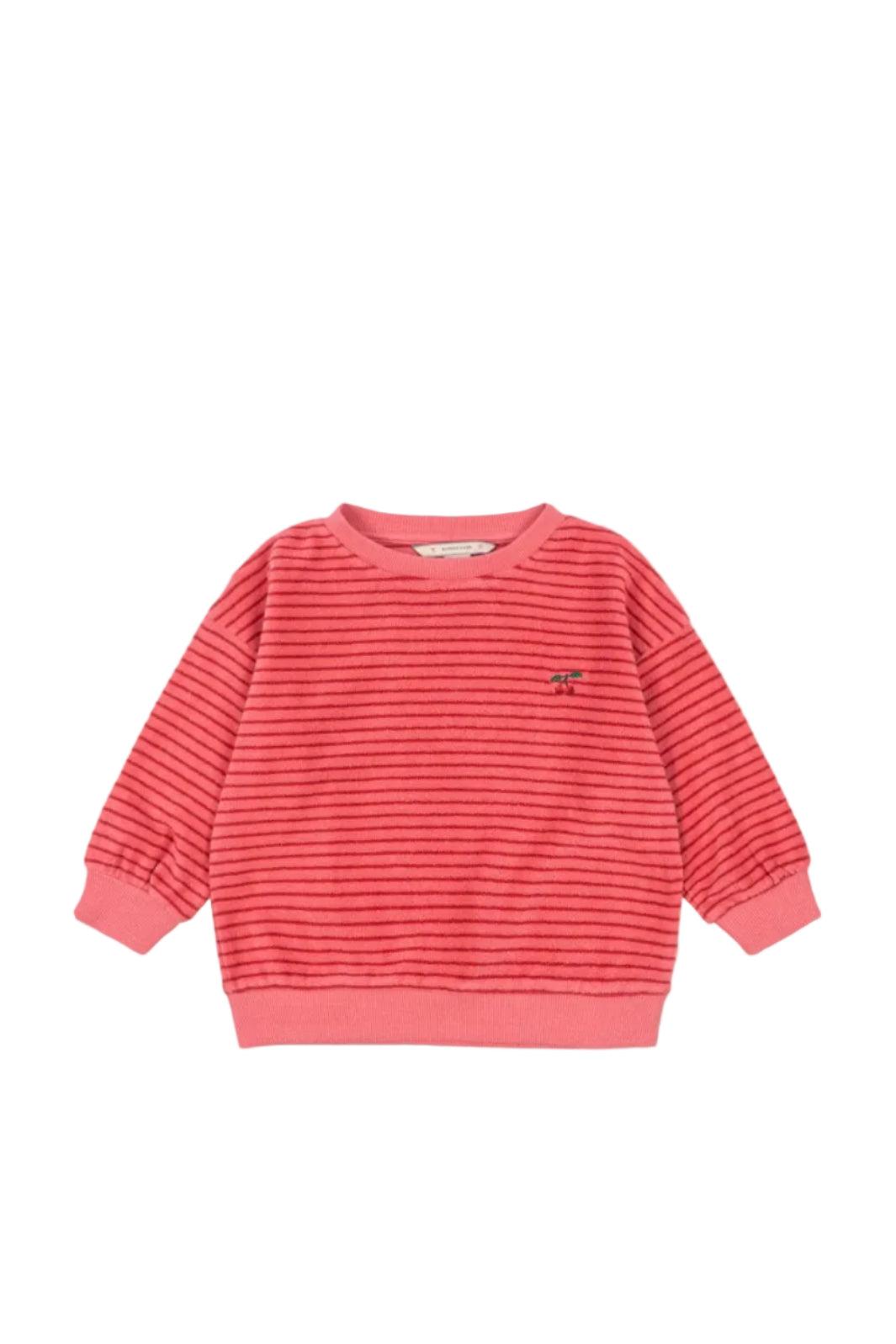 Konges Sløjd - Itty Sweat Shirt Gots Ks106045 - Cardinal Rose Stripe