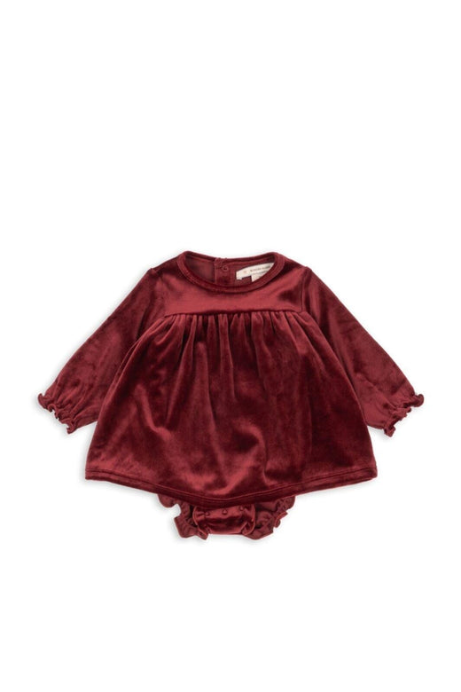 Konges Sløjd - Jingle Romper Dress Grs Ks101998 - Red Dahlia Kjoler 