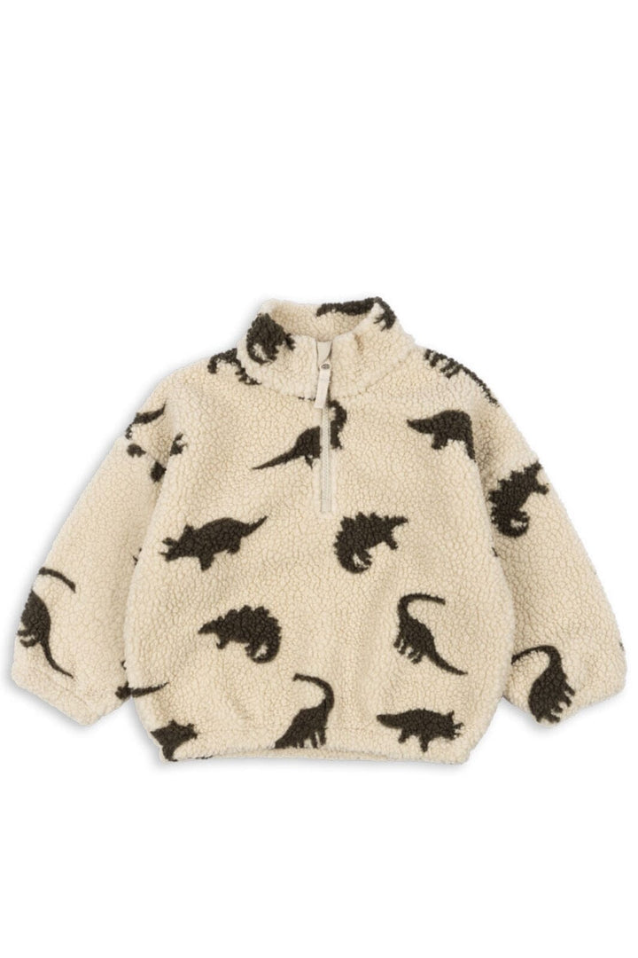 Konges Sløjd - Jody Teddy Half Zip Grs Ks104067 - Dino Silhouette
