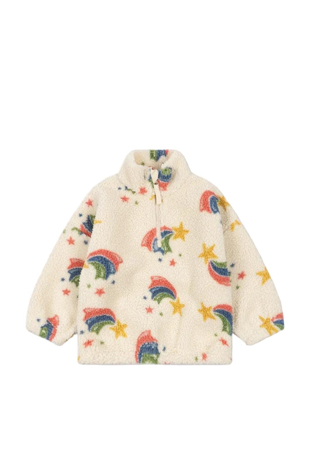Konges Sløjd - Jody Teddy Half Zip Grs Ks106047 - Rainbow Star