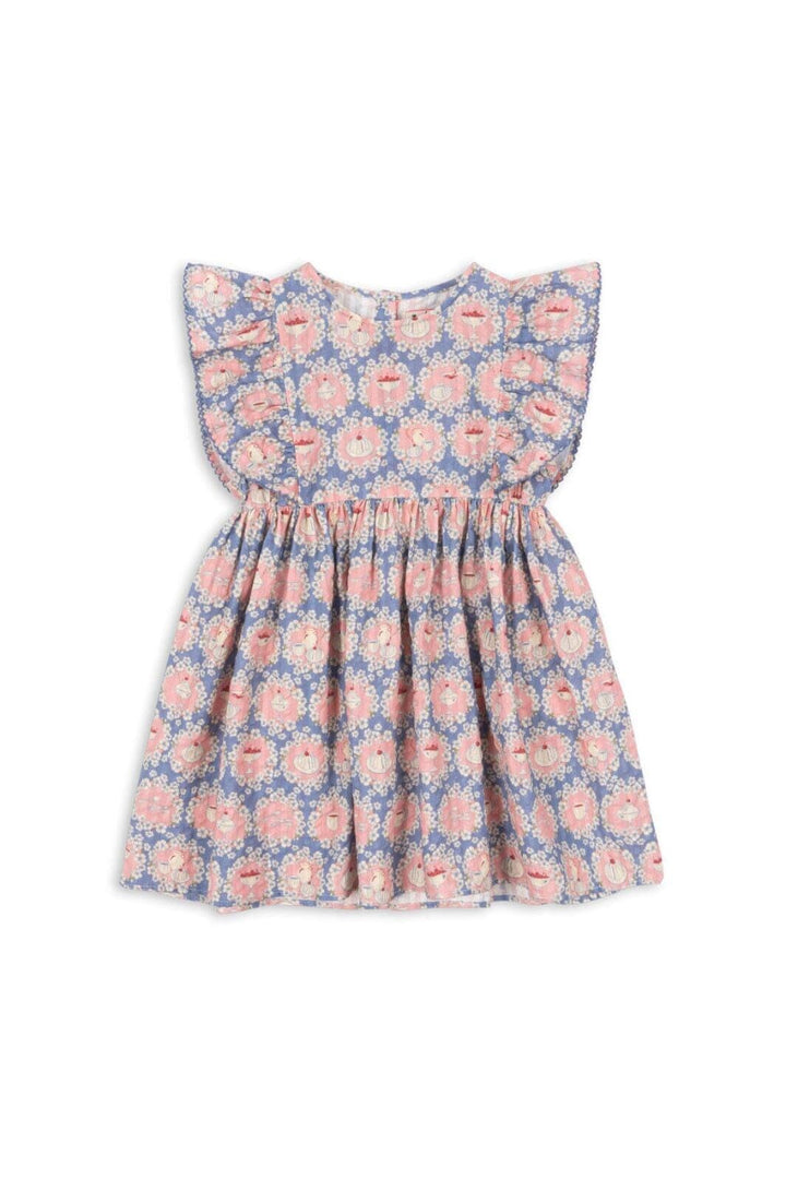 Konges Sløjd - Kim Frill Dress Gots Ks104904 - Snack Time Kjoler 