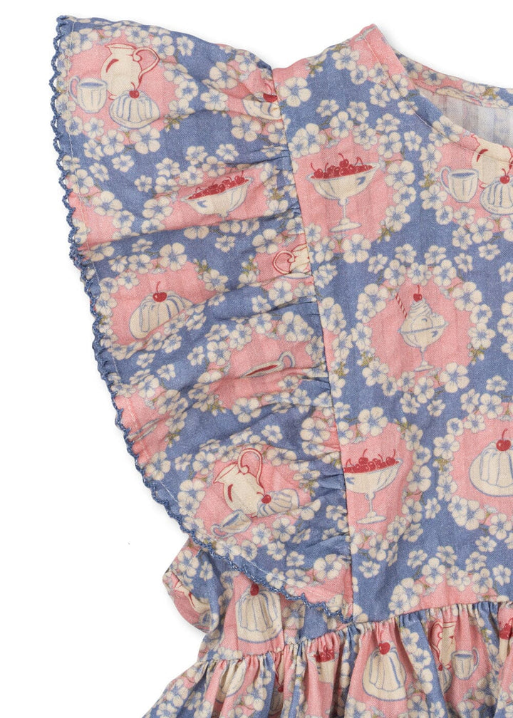 Konges Sløjd - Kim Frill Dress Gots Ks104904 - Snack Time Kjoler 