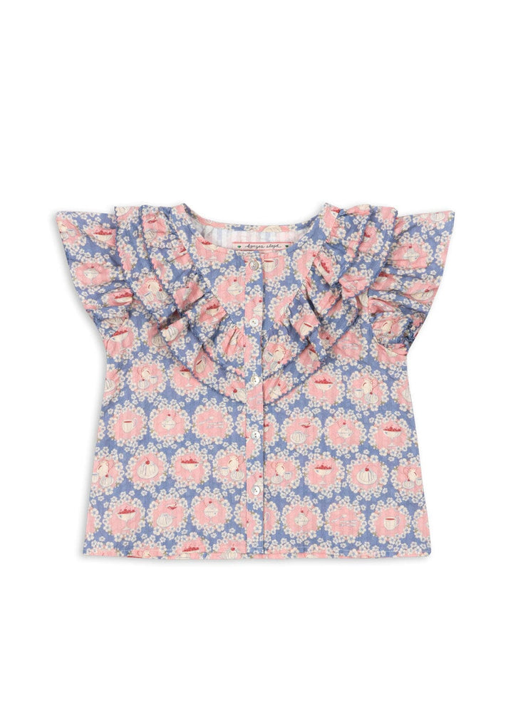 Konges Sløjd - Kim Frill Ss Shirt Gots Ks104906 - Snack Time Skjorter 