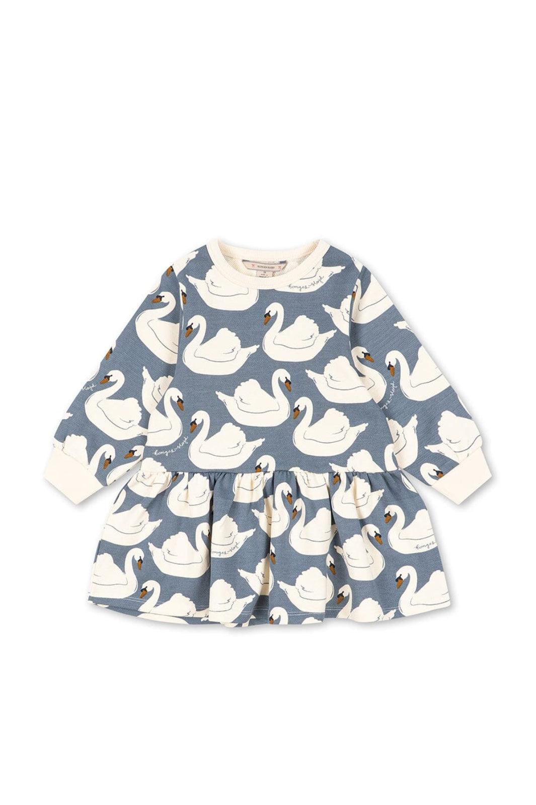 Konges Sløjd - Loupy Print Sweat Dress Gots Ks106114 - Swan