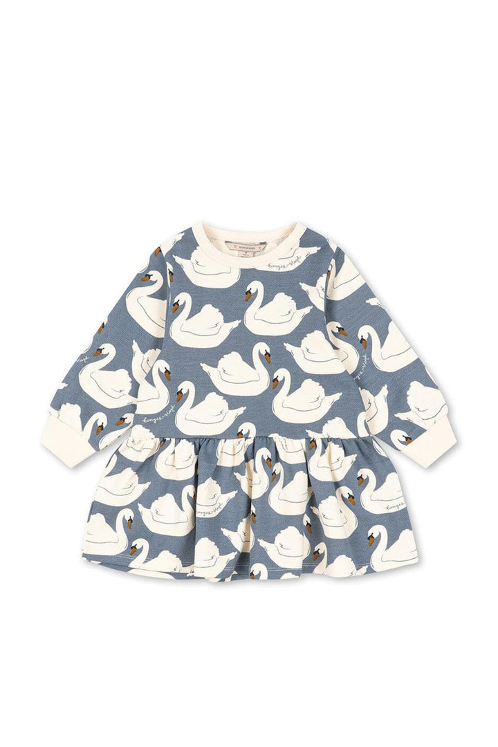 Konges Sløjd - Loupy Print Sweat Dress Gots Ks106114 - Swan
