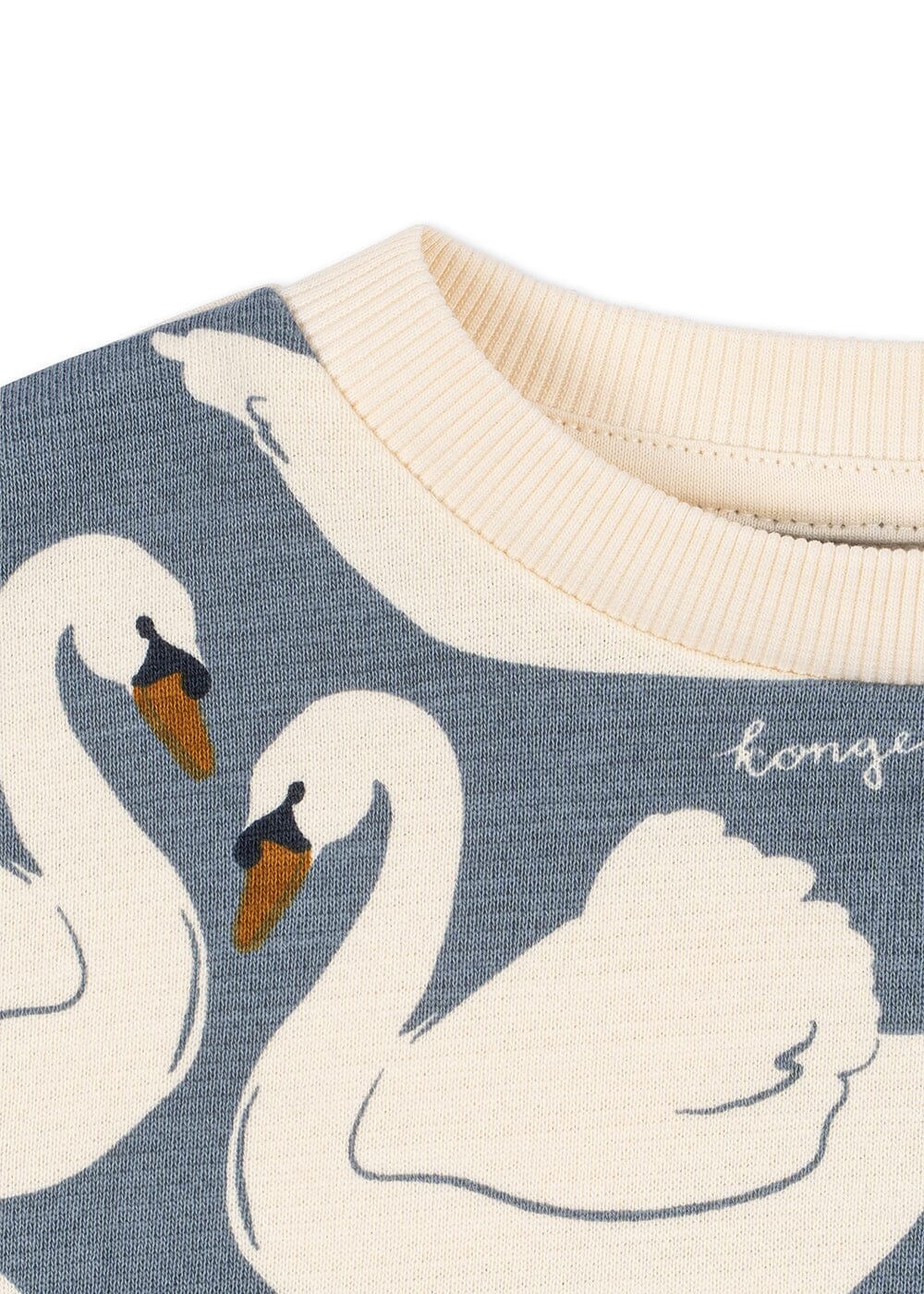 Konges Sløjd - Loupy Print Sweat Shirt Gots Ks106116 - Swan