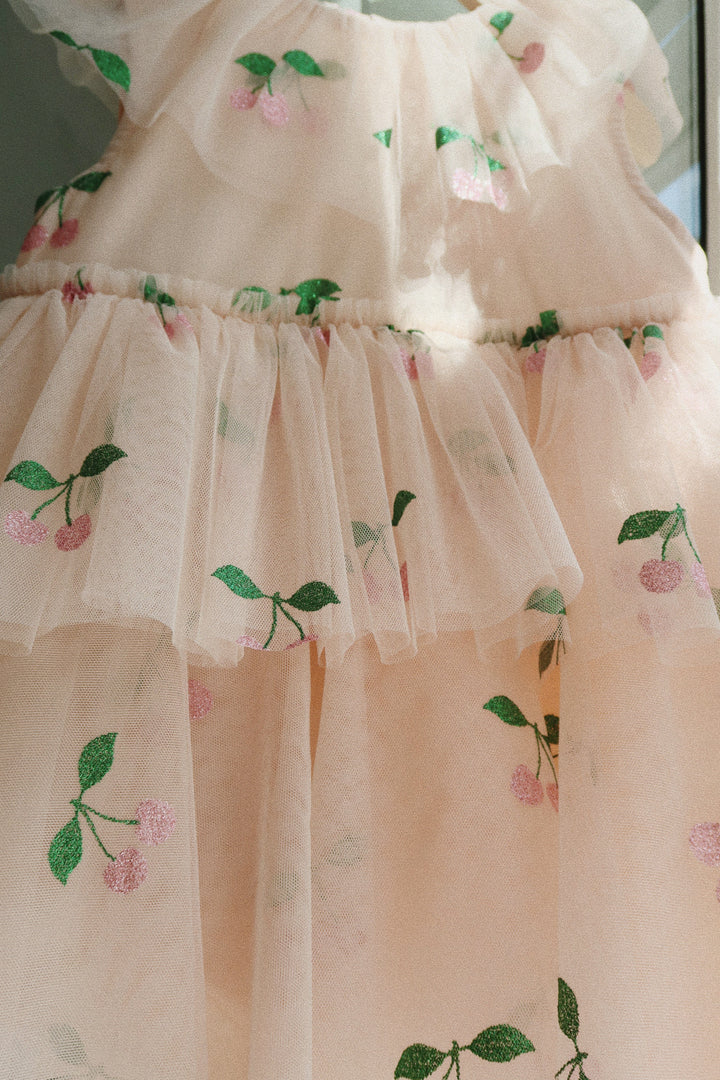 Konges Sløjd - Mili Glitter Dress - Ma Grande Cerise Pink Glitter Kjoler 
