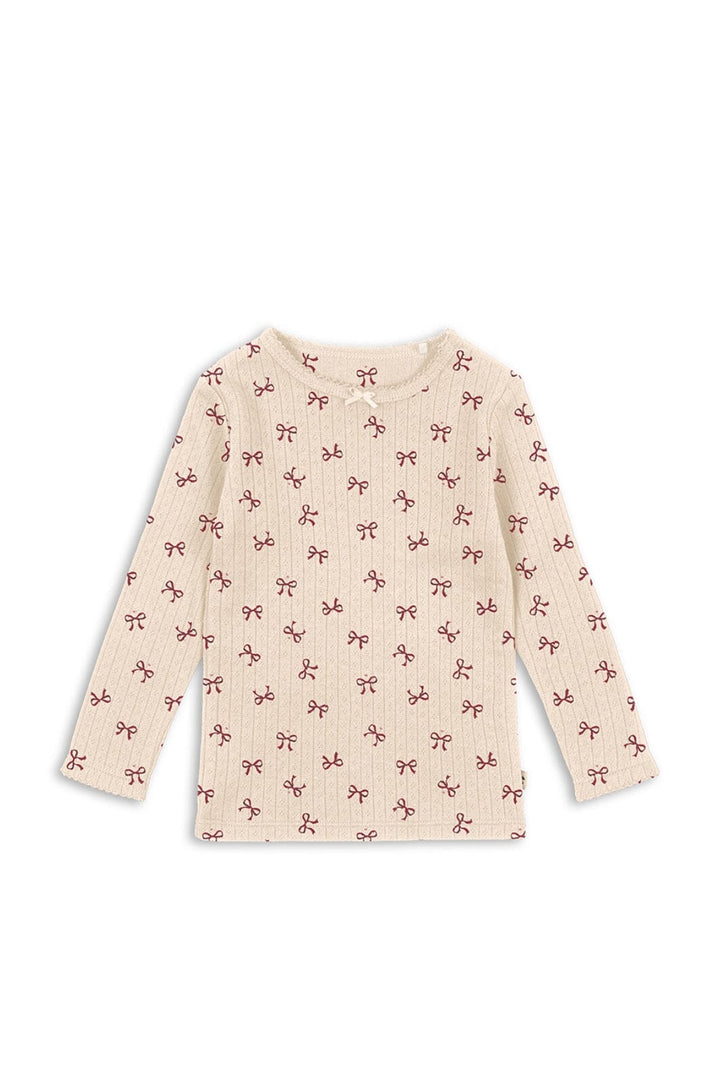 Konges Sløjd - Minnie Blouse Gots Ks104372 - Bow Rouge Bluser 