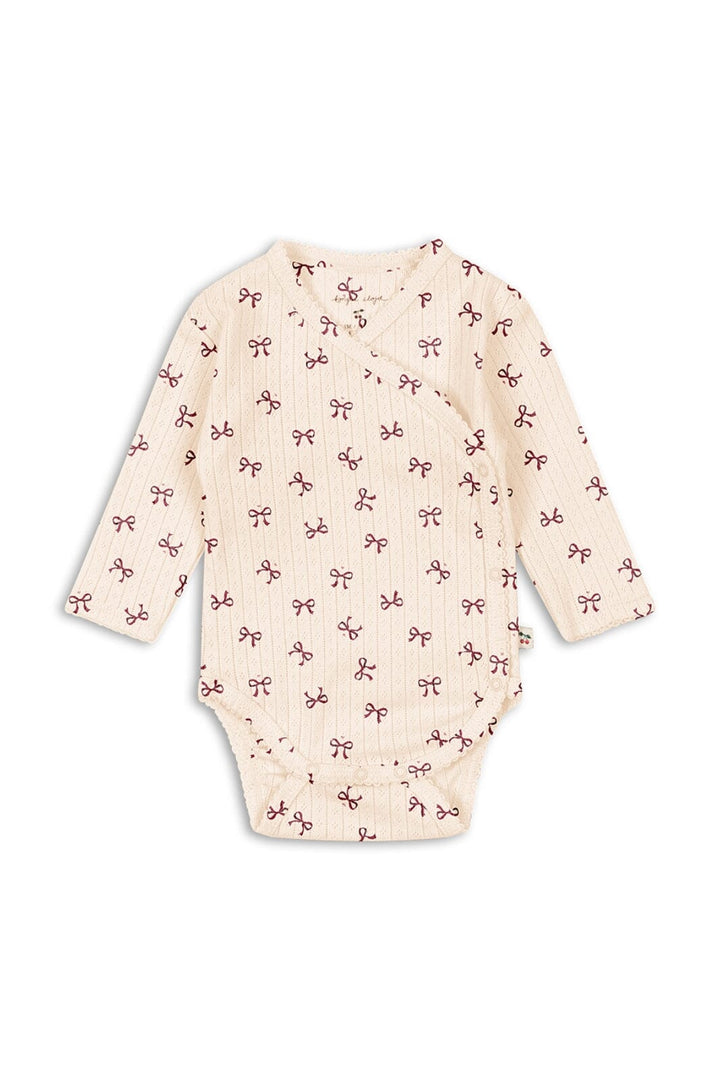 Konges Sløjd - Minnie Newborn Body Gots Ks104377 - Bow Rouge Bodysuits 
