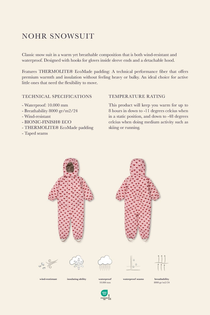 Konges Sløjd - Nohr Snowsuit Print Ks103517 - Amour Pink