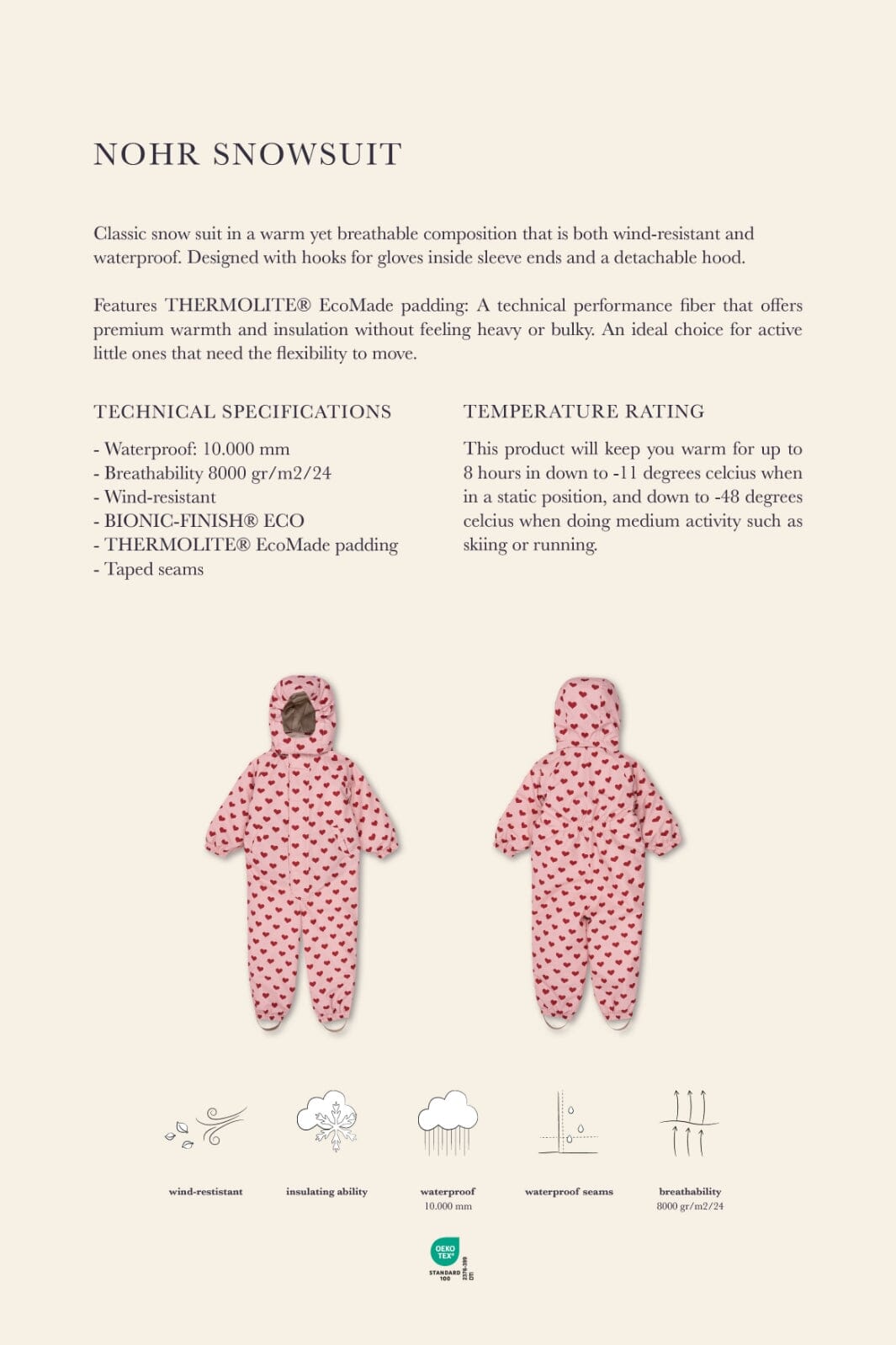 Konges Sløjd - Nohr Snowsuit Print Ks103517 - Tiger Oak