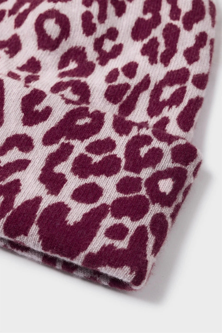 Lala Berlin - Lbbeanie Bina 10020107 - Burgundy Leo Huer 