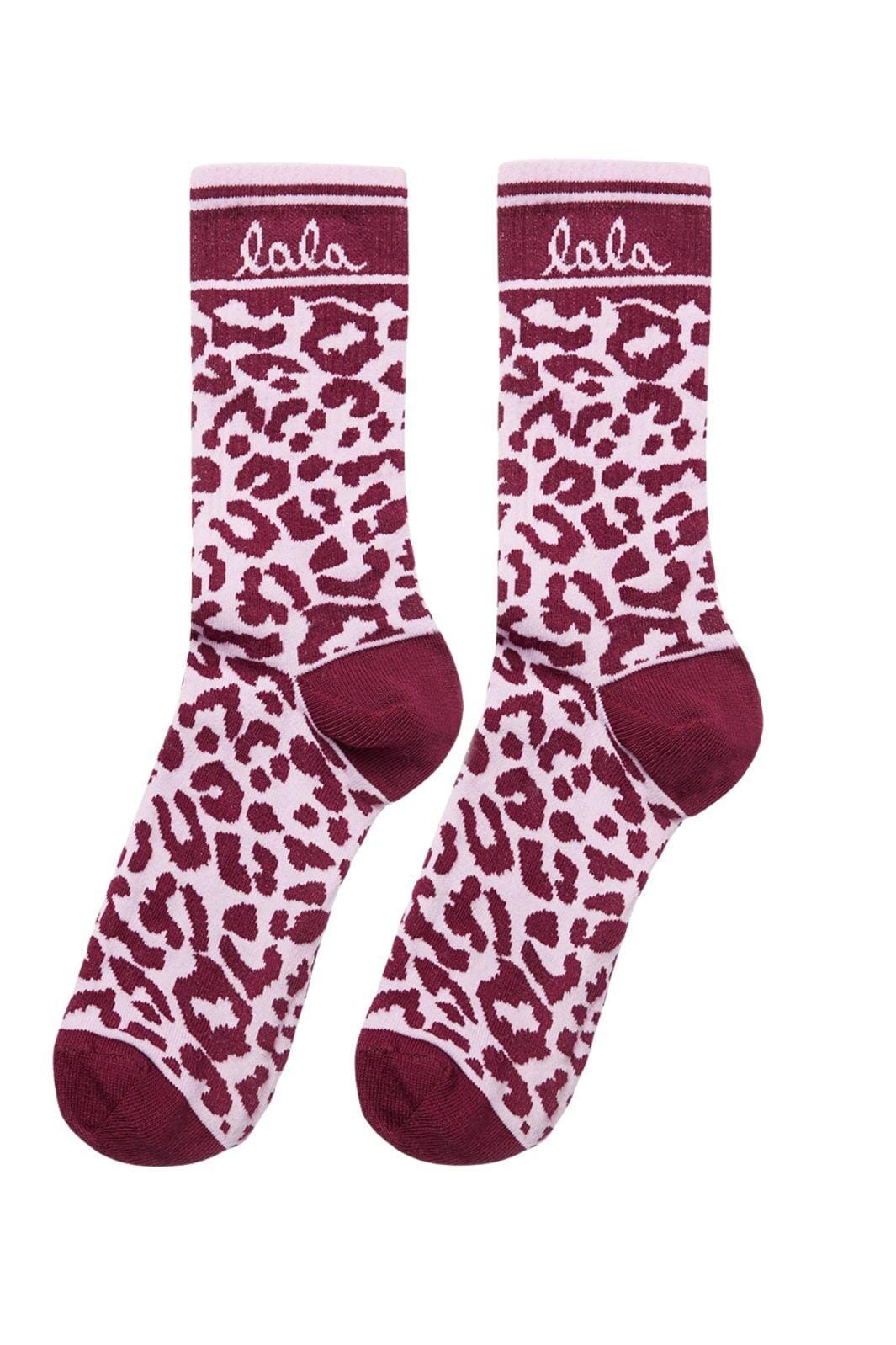 Lala Berlin - Lbsocks Sami 10020088 - Burgundy Leo Strømper 